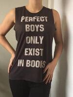 Tričko na ramienka s potlačou Perfect Boys Only Exist In Books