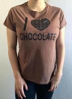 Hnedé tričko I LOVE CHOCOLATE