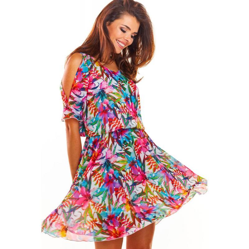 dámske letné šaty s kvetmi